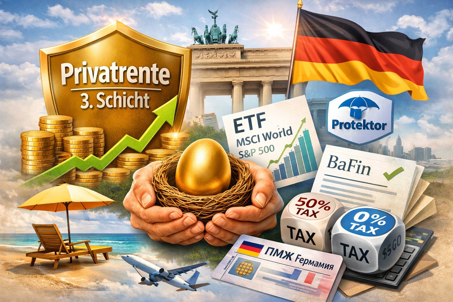 Privatrente (3. Schicht): инвестиционный щит и налоговый рай в Германии